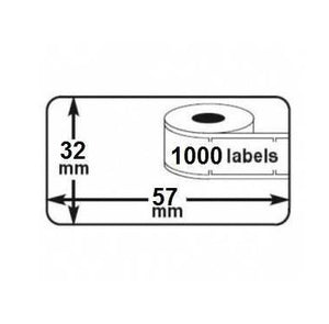 Klika - Thermal labels 57x32mm removable 1000 8 pieces