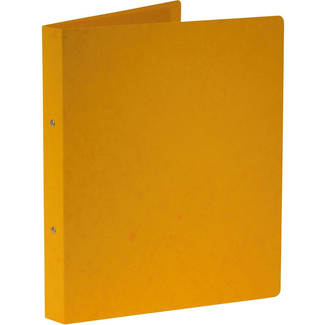 Bronyl - ring binder, for ft A4, made of glossy cardboard, 2 rings of 25 mm, yellow