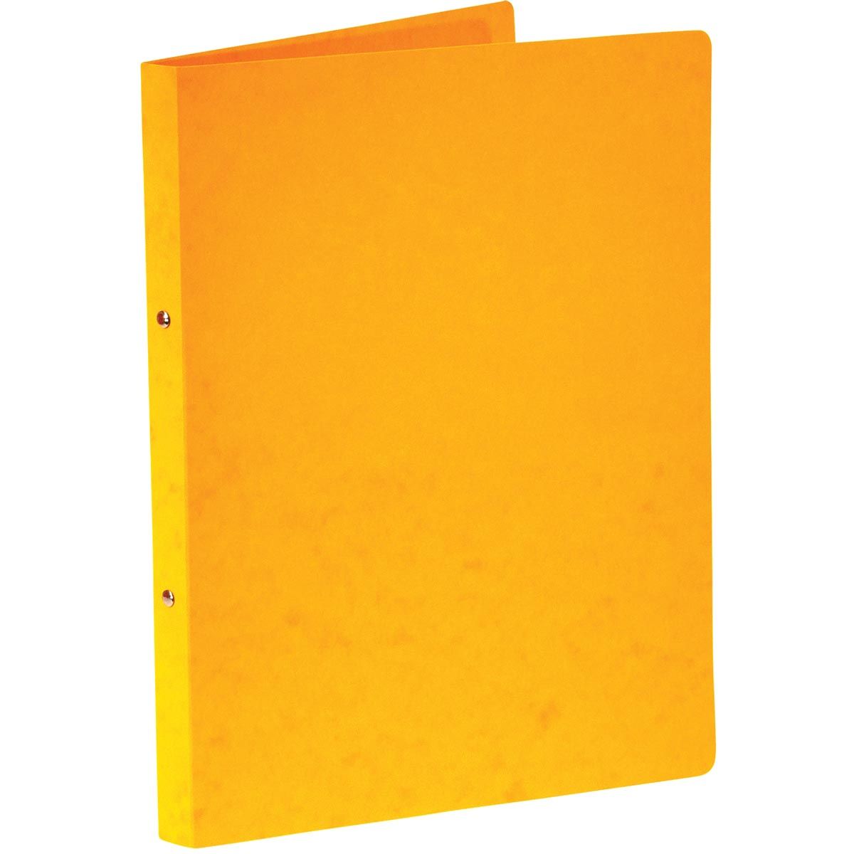 Bronyl - classeur à anneaux, pour ft A4, en carton brillant, 2 anneaux de 16 mm, jaune