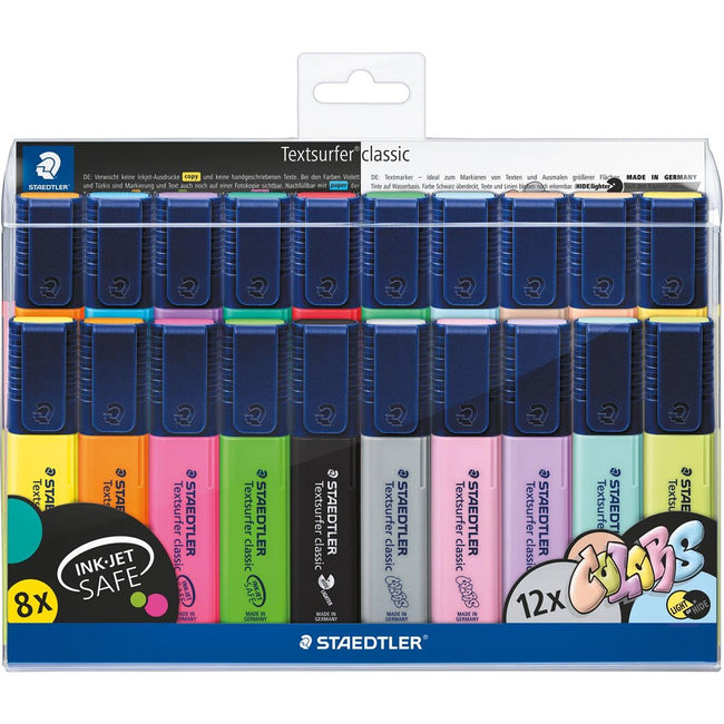 Staedtler - Marking Marker Textsurfer Classic, Couleurs pastel vintage, Scheche de 20 pièces