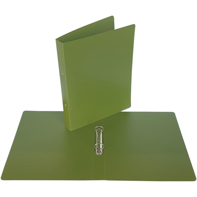 Bronyl - Raccoglitore ad anelli Nature, per piedi A4, in PP, 2 anelli da 25 mm, verde kaki