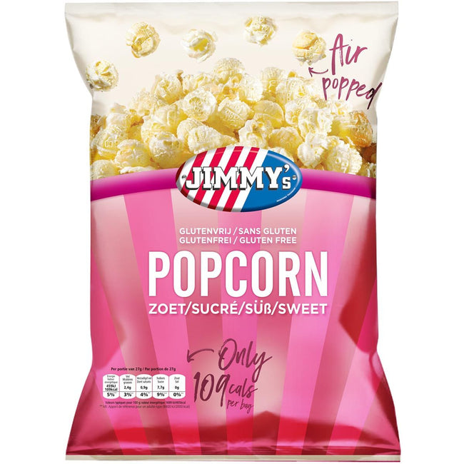 Jimmy's -   Popcorn, zoet, zak van 27 g