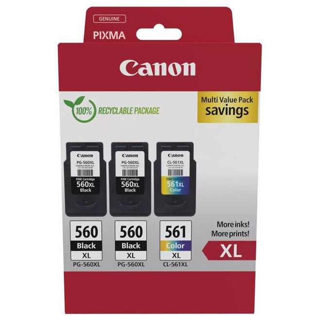 Canon - inktcartridge 2 x PG-560XL + 1 x CL-561XL, 300 - 400 pagina's, OEM 3712C009, 4 kleuren