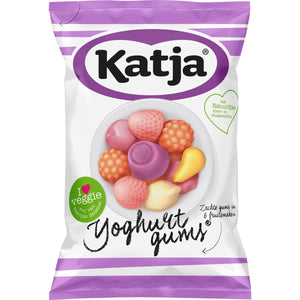 Katja - Yoghurt gum candy, soft gums in 6 fruit flavors, bag of 295 g