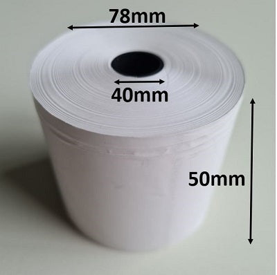 Klika - Rotolo termico 50x78x40 mm bianco senza BPA 80 pezzi