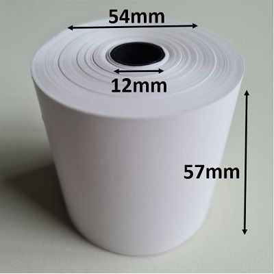 Klika - Thermo roll 57x54x12 mm white BPA-free 130 pieces