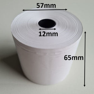 Klika - Rotolo termico 57x65x12 mm bianco senza BPA 90 pezzi