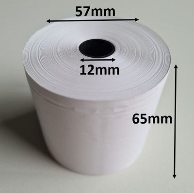 Klika - Thermo roll 57x65x12 mm white BPA-free 90 pieces