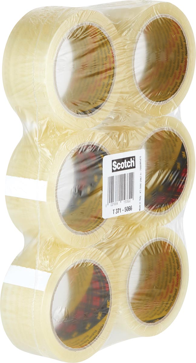 Scotch - Placer d'emballage Classic Ft 50 mm x 66 m, transparent, paquet de 6 rouleaux