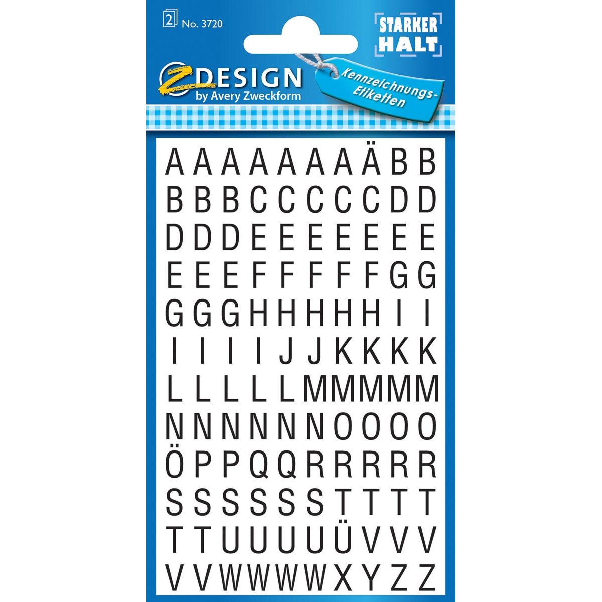 Avery Zweckform - Labels numbers and letters A-Z, 120 pieces, black on white
