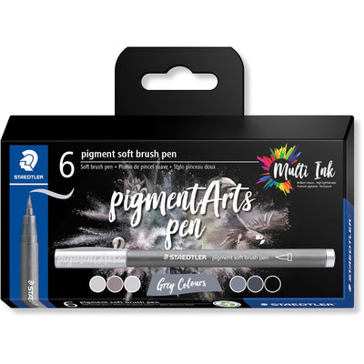 Staedtler - Étui pour stylos pigmentés Brushpen avec 6 couleurs grises
