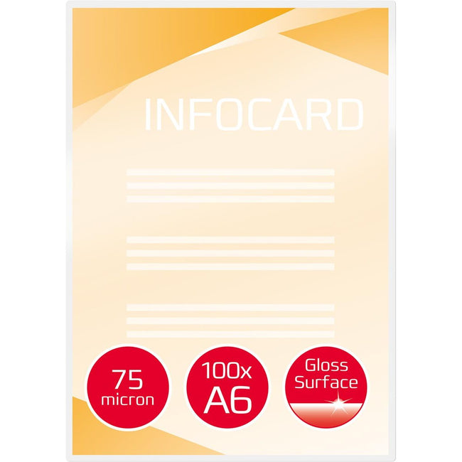 GBC -  Document lamineerhoes ft A6, 150 micron (2 x 75 micron), pak van 100 stuks