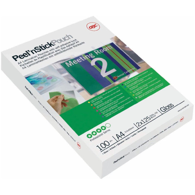 GBC - Peel'nstick Laminating Cover ft A3, 150 Mikron (2 x 75 Mikron), Selbstadhäsion, Packung von 25 Teilen