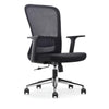 Ohne Marke - Ergonomischer Bürostuhl, Aluminiumgestell, schwarz, 2er-Set