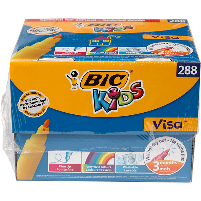 BIC -  Kleurstift kids visa schoolbox f assorti