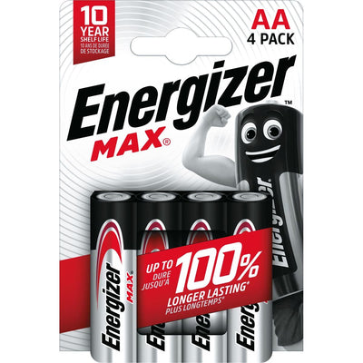 Energizer -  batterijen Max AA, blister van 4 stuks