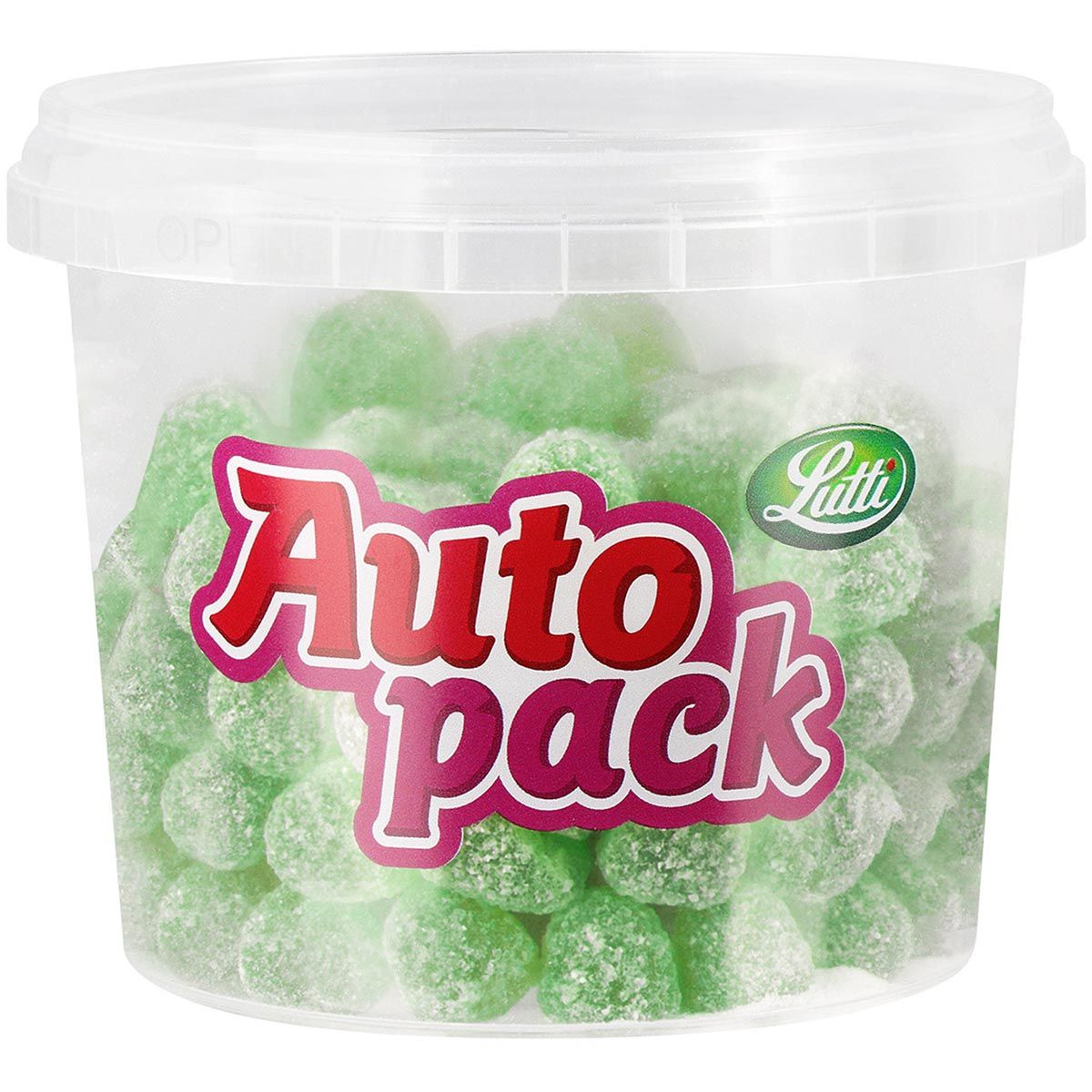Lutti -   autopack snoep groentjes, doos van 200 g