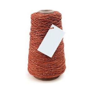 Cordon de coton Lurex / corde de coton 300 mètres rouge chaud / or Ø2 mm