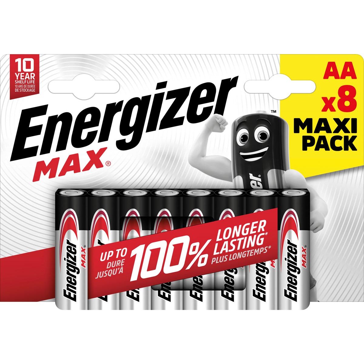 Energizer - batterie Max AA/LR06/E91, blister da 8, MaxIPACK