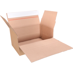 Sendproof® - Postal Package Box | A5 | Cardboard de golf | 229x164x115mm | Réglable de hauteur Comité auto-adhésive | Brun | 10 morceaux