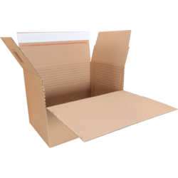 Sendproof® - Postal Package Box | A4 | Cardboard de golf | 304x216x220mm | Réglable de hauteur Comité auto-adhésive | Brun | 10 morceaux