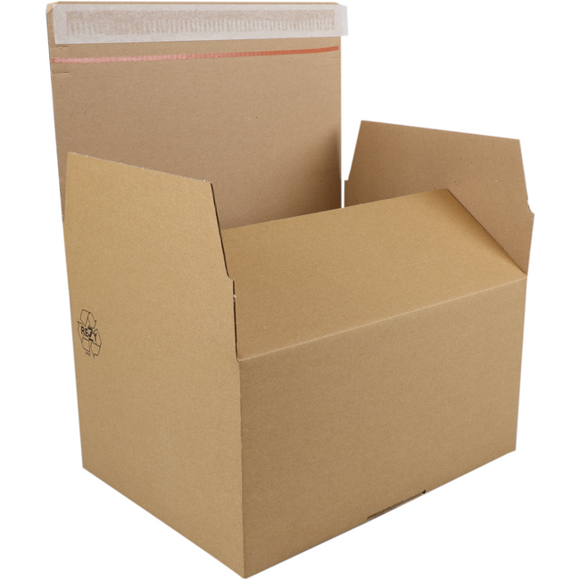 SendProof® - Boîte de verrouillage automatique | carton ondulé | 310x230x160mm | marron | 10 pièces