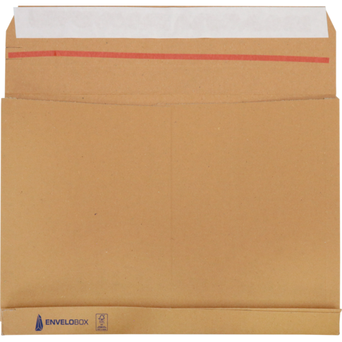 SENDPORORE® - Umschlag | Envelobox 350x250mm | Tränenstreifen | Golfkarton | Braun | 50 Stück