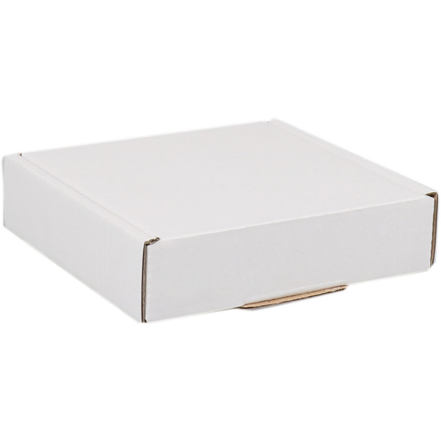 Klika -  Verzenddoos | golfkarton | 110x110x28mm | met klep | enkele golf | wit | 50 stuks
