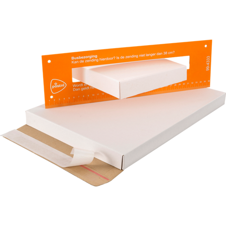 Klika - Scatola di spedizione con striscia, ft 350 x 250 x 28 mm (A4+)