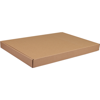 Klika - Briefkasten A4+ mit Klappe 370x260x28mm braun 50 Stück