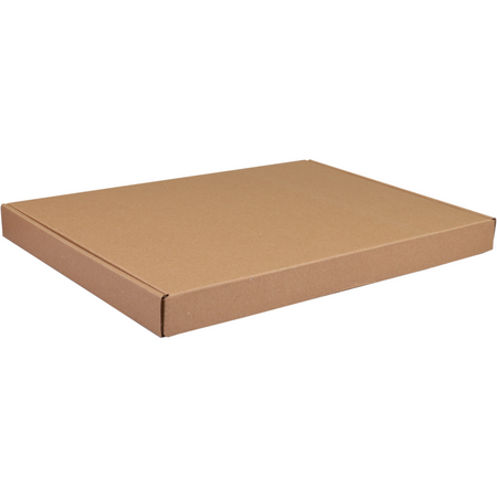 Klika -  Brievenbusdoos | A4+ | golfkarton | 345x255x27mm | met klep | bruin | 50 stuks