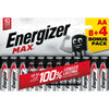 Energizer - piles Max AA, blister de 8 pièces + 4 pièces gratuites