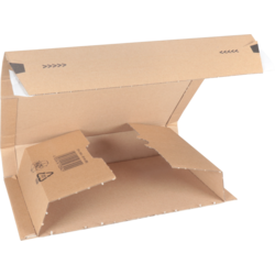 SENDOREPORE® - Buchverpackung | Golfkarton | 274x191x80mm | Braun | 25 Stücke