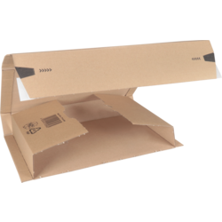 SENDOREPORE® - Buchverpackung | Golfkarton | 300x220x80mm | Braun | 25 Stücke