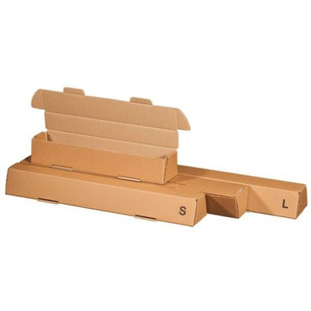 Imballaggio per carpentieri - Tubo di spedizione in cartone trapezio 1005x105/55x75mm marrone