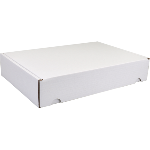 Sendproof® - Postal Package Box Cardboard de golf avec couvercle 315x215x60mm A4 blanc