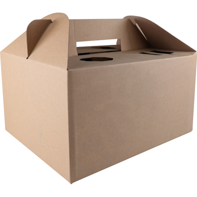 Klika - Caja de entrega de comidas | cartón ondulado | 33x26x17cm | marrón | 15 piezas