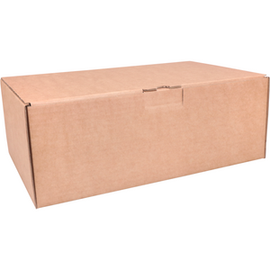 Klika - Boîte pliante | carton ondulé | 350x220x130mm | avec rabat enfichable | vague unique | marron | 50 pièces
