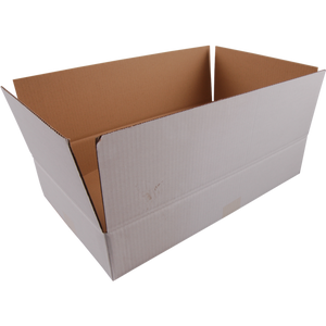 Klika - Boîte pliante américaine | carton ondulé | 400x300x215mm | vague unique | PFC | blanc | 25 pièces