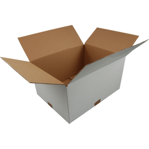 Klika - Boîte pliante américaine | carton ondulé | 430x330x225mm | vague unique | PFE | blanc | 25 pièces