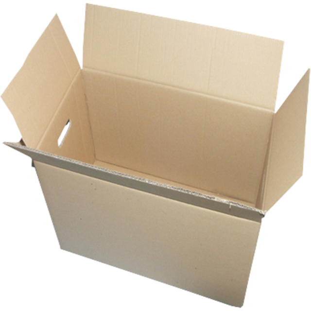 Klika - American Folding Box | Golfkarton | 625x310x325mm | Doppelter Boden und Handles Doppelgolf | Braun | 10 Stück