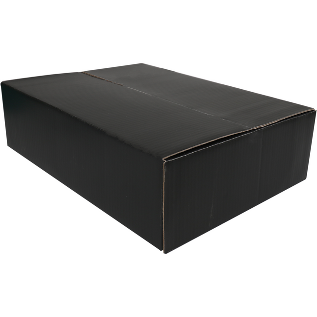 Klika - Postpaket Box | Golfkarton | 400x297x110mm | Mit Autolock -Boden | Schwarz | 25 Stücke