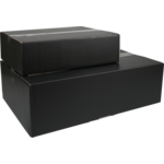 Klika - Postpaket Box | Golfkarton | 400x297x110mm | Mit Autolock -Boden | Schwarz | 25 Stücke