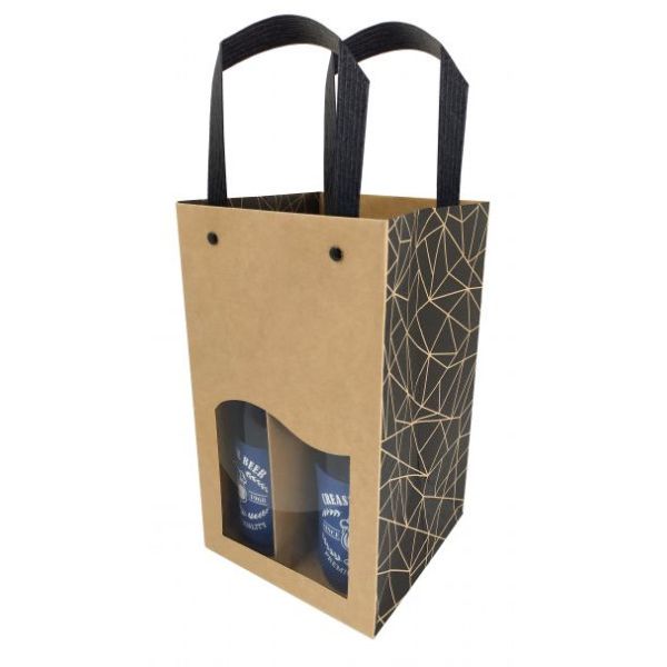 Beer packaging, 4 bottles, ecru 150+150x260mm (10 pieces)