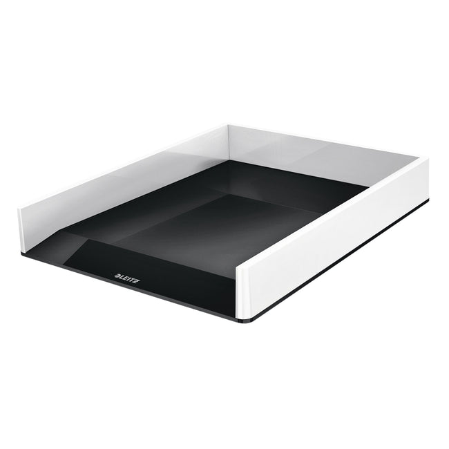 Leitz - Letter tray WOW A4 white/black | 4 pieces