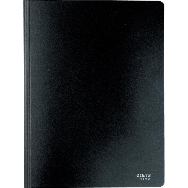 Leitz - Carpeta de fijación rápida Recycle, tamaño A4, cartón 100 % reciclado, negro