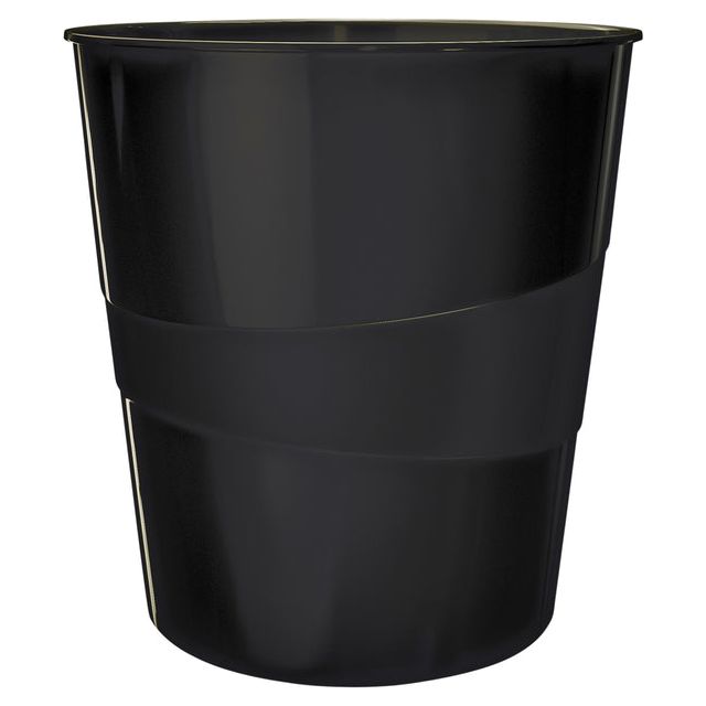 Leitz - Paper bin leitz wow 15 litres noirs | 1 pièce