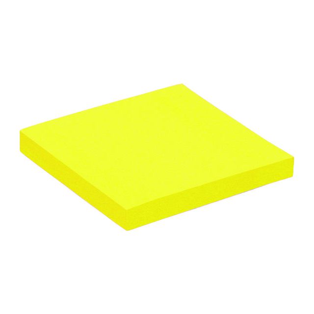 Quantore - Mémoblok 76x76mm Neon Geel 100 | 6 morceaux