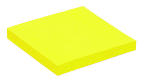 Quantore - Notizblock 76x76mm neongelb 100 Blatt | 6 Stück