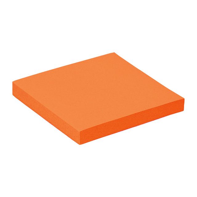 Quantore - Mémoblok 76x76mm Neon Oranje | Boîte extérieure une feuille de 6 pièces x 100